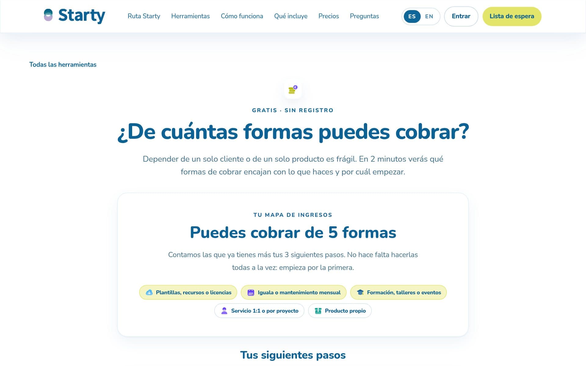 ¿De cuántas formas puedes cobrar?